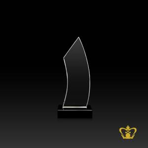 Personalize-crystal-arc-trophy-with-black-base-customized-text-engraving-logo