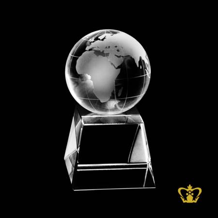 Personalized-crystal-globe-with-base-for-desktop-customized-with-your-name-designation-logo