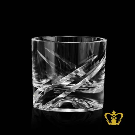 Crystal-whiskey-glass-tumbler-vintage-look-with-sparkling-spiral-cuts