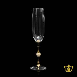 CRG-CHAMPAGNE-GLASS-25CL-W-METAL-STANG-GOLD