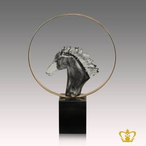 HHC-RESIN-HORSE-HEAD-WITH-METAL-RING-35CM-W-MARBLE-BASE